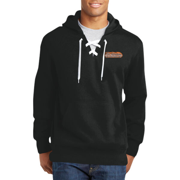 SCA - EMB - (No Back Art) - Lace Up Pullover Hooded Sweatshirt Thumbnail